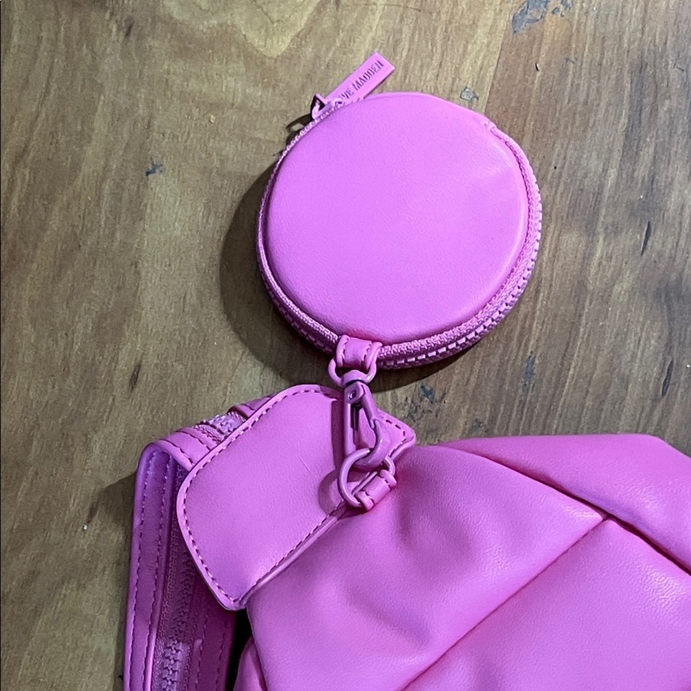 Steve Madden Pink Padded Backpack with Coin Pouch - Picture 4 of 13